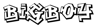 The clipart image features a stylized text in a graffiti font that reads Bigboy.