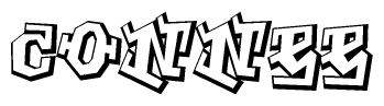 The clipart image features a stylized text in a graffiti font that reads Connee.