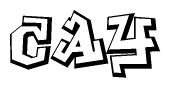 The clipart image features a stylized text in a graffiti font that reads Cay.