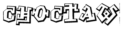 The clipart image features a stylized text in a graffiti font that reads Choctaw.