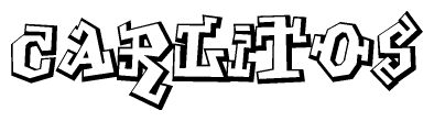 The clipart image features a stylized text in a graffiti font that reads Carlitos.