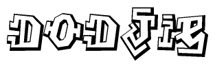 The clipart image features a stylized text in a graffiti font that reads Dodjie.