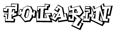 The clipart image features a stylized text in a graffiti font that reads Folarin.
