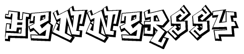 The clipart image features a stylized text in a graffiti font that reads Hennerssy.