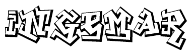 The clipart image features a stylized text in a graffiti font that reads Ingemar.