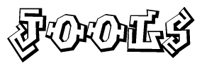 The clipart image features a stylized text in a graffiti font that reads Jools.