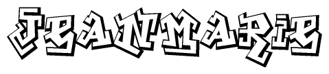 The clipart image features a stylized text in a graffiti font that reads Jeanmarie.