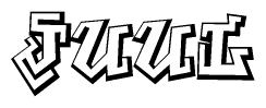 The clipart image features a stylized text in a graffiti font that reads Juul.