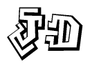 The clipart image features a stylized text in a graffiti font that reads Jd.