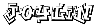 The clipart image features a stylized text in a graffiti font that reads Joylin.