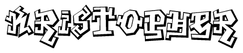 The clipart image features a stylized text in a graffiti font that reads Kristopher.