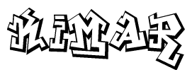 The clipart image features a stylized text in a graffiti font that reads Kimar.