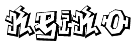 The clipart image features a stylized text in a graffiti font that reads Keiko.