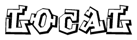 The clipart image features a stylized text in a graffiti font that reads Local.