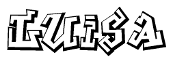 The clipart image features a stylized text in a graffiti font that reads Luisa.