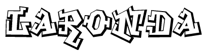 The clipart image features a stylized text in a graffiti font that reads Laronda.