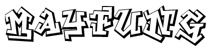The clipart image features a stylized text in a graffiti font that reads Mayfung.