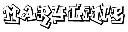 The clipart image features a stylized text in a graffiti font that reads Maryline.