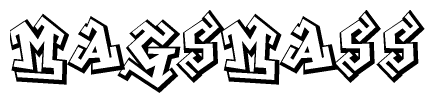 The clipart image features a stylized text in a graffiti font that reads Magsmass.