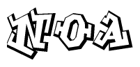 The clipart image features a stylized text in a graffiti font that reads Noa.