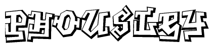 The clipart image features a stylized text in a graffiti font that reads Phousley.