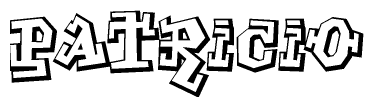 The clipart image features a stylized text in a graffiti font that reads Patricio.