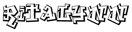 The clipart image features a stylized text in a graffiti font that reads Ritalynn.
