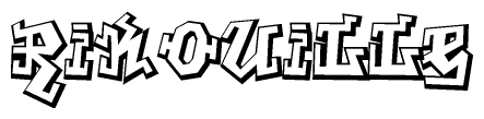 The clipart image features a stylized text in a graffiti font that reads Rikouille.
