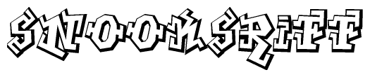The clipart image features a stylized text in a graffiti font that reads Snooksriff.