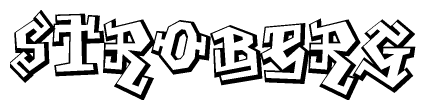 The clipart image features a stylized text in a graffiti font that reads Stroberg.