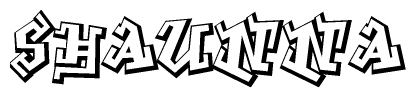 The clipart image features a stylized text in a graffiti font that reads Shaunna.