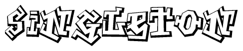 The clipart image features a stylized text in a graffiti font that reads Singleton.