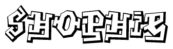 The clipart image features a stylized text in a graffiti font that reads Shophie.