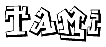 The clipart image features a stylized text in a graffiti font that reads Tami.