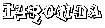 The clipart image features a stylized text in a graffiti font that reads Tyronda.