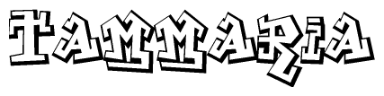 The clipart image depicts the word Tammaria in a style reminiscent of graffiti. The letters are drawn in a bold, block-like script with sharp angles and a three-dimensional appearance.