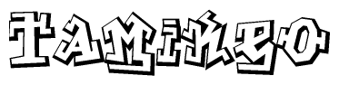 The clipart image features a stylized text in a graffiti font that reads Tamikeo.