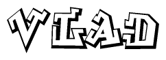 The clipart image features a stylized text in a graffiti font that reads Vlad.