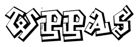 The clipart image features a stylized text in a graffiti font that reads Wppas.
