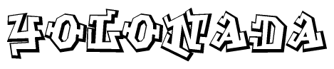 The clipart image features a stylized text in a graffiti font that reads Yolonada.