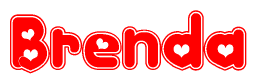 The image displays the word Brenda written in a stylized red font with hearts inside the letters.