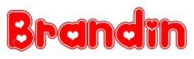 The image displays the word Brandin written in a stylized red font with hearts inside the letters.