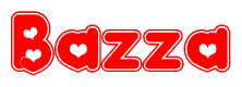 Bazza Word with Heart Shapes