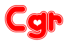 The image displays the word Cgr written in a stylized red font with hearts inside the letters.