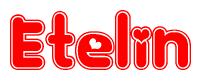 The image displays the word Etelin written in a stylized red font with hearts inside the letters.