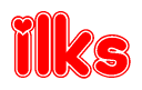 The image displays the word Ilks written in a stylized red font with hearts inside the letters.