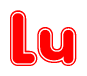 The image displays the word Lu written in a stylized red font with hearts inside the letters.