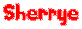 The image displays the word Sherrye written in a stylized red font with hearts inside the letters.
