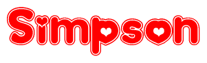 Simpson Word with Hearts 