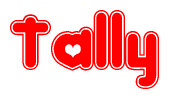 Tally Word with Hearts 